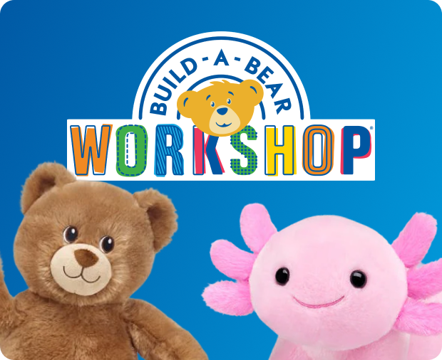 Build-A-Bear Workshop — bear and axolotl plush
